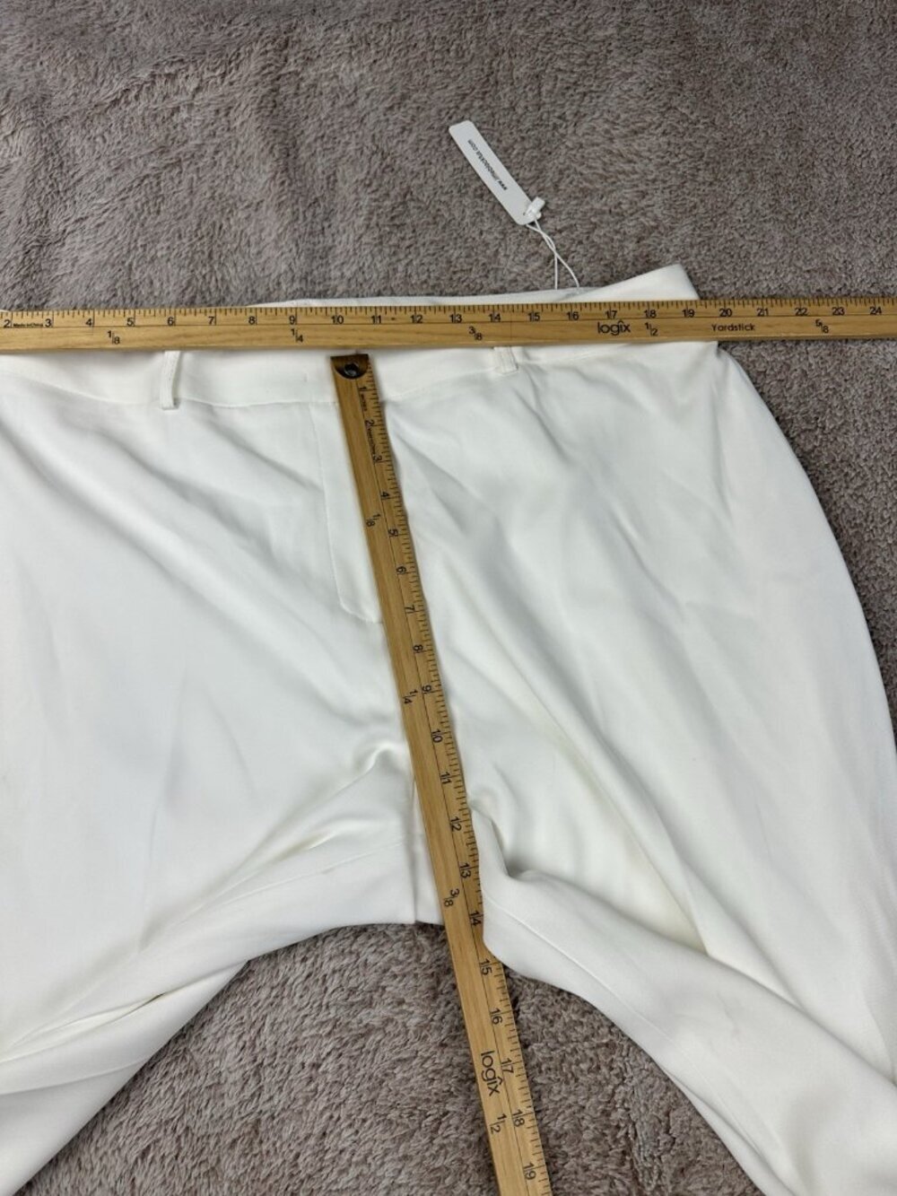 Little Black Tux Women's White Tuxedo Pants Black Side Stripe Size 16 NWT Formal - Picture 8 of 16